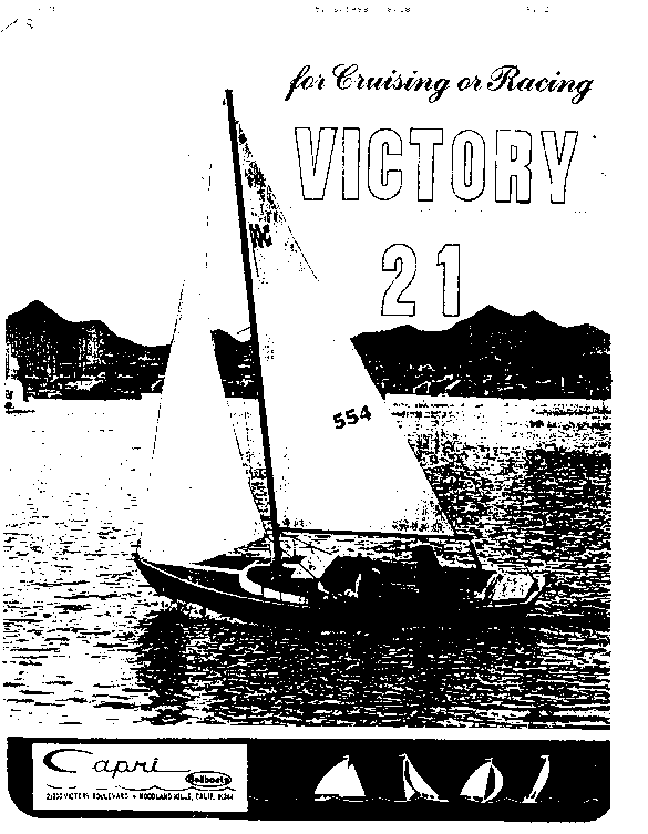 Cover of Capri Sailboats Victory 21 Sales  Brochure